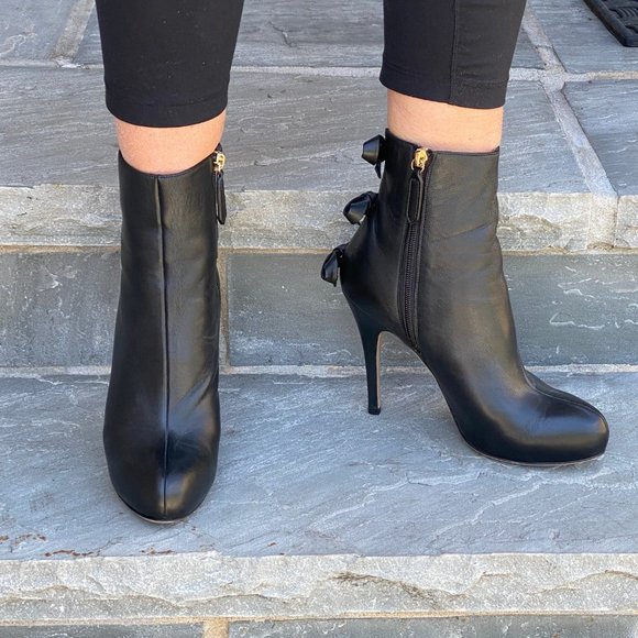 *SOLD* Valentino Bow-Back Ankle Booties - Picture 4 of 4